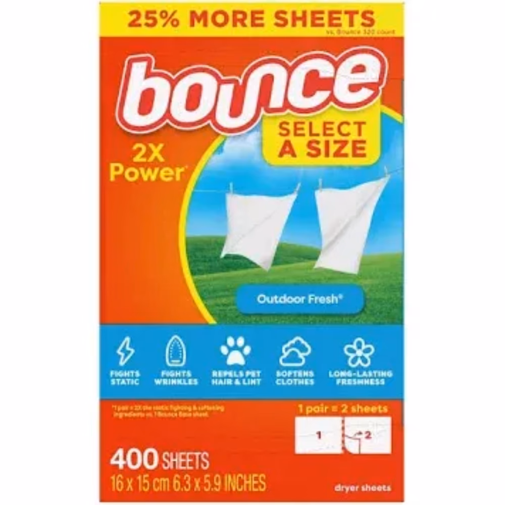 Bounce Dryer Sheets Size A 400 Sheets