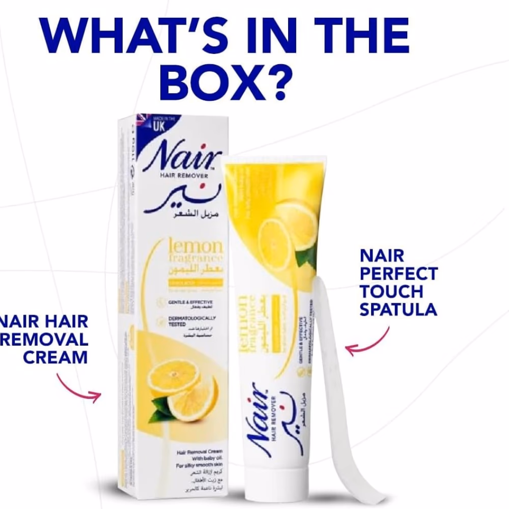 Nair Hair Removal Cream with Baby Oil Lemon, 110gm 4