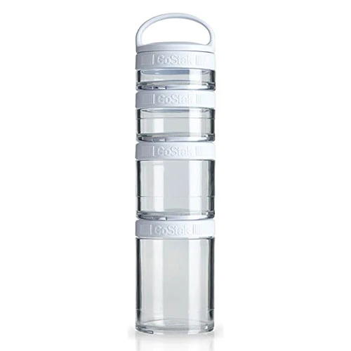 Blender Bottle GoStak Starter 4Pak - White Color 1