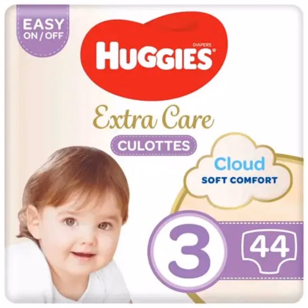 Huggies Size 3 Extra Care Pants 44 S