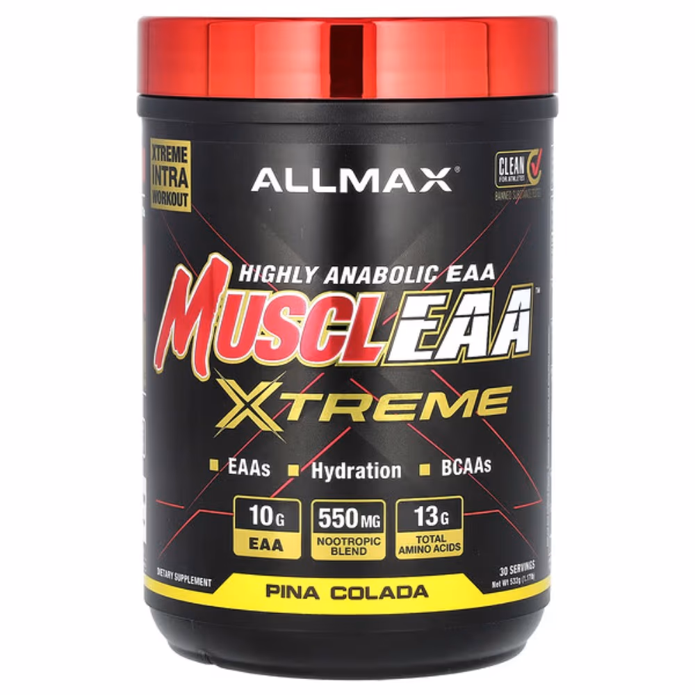 ALLMAX MusclEAA Xtreme – Essential Amino Acid & BCAA Intra-Workout Powder – Pina Colada, 532g 1