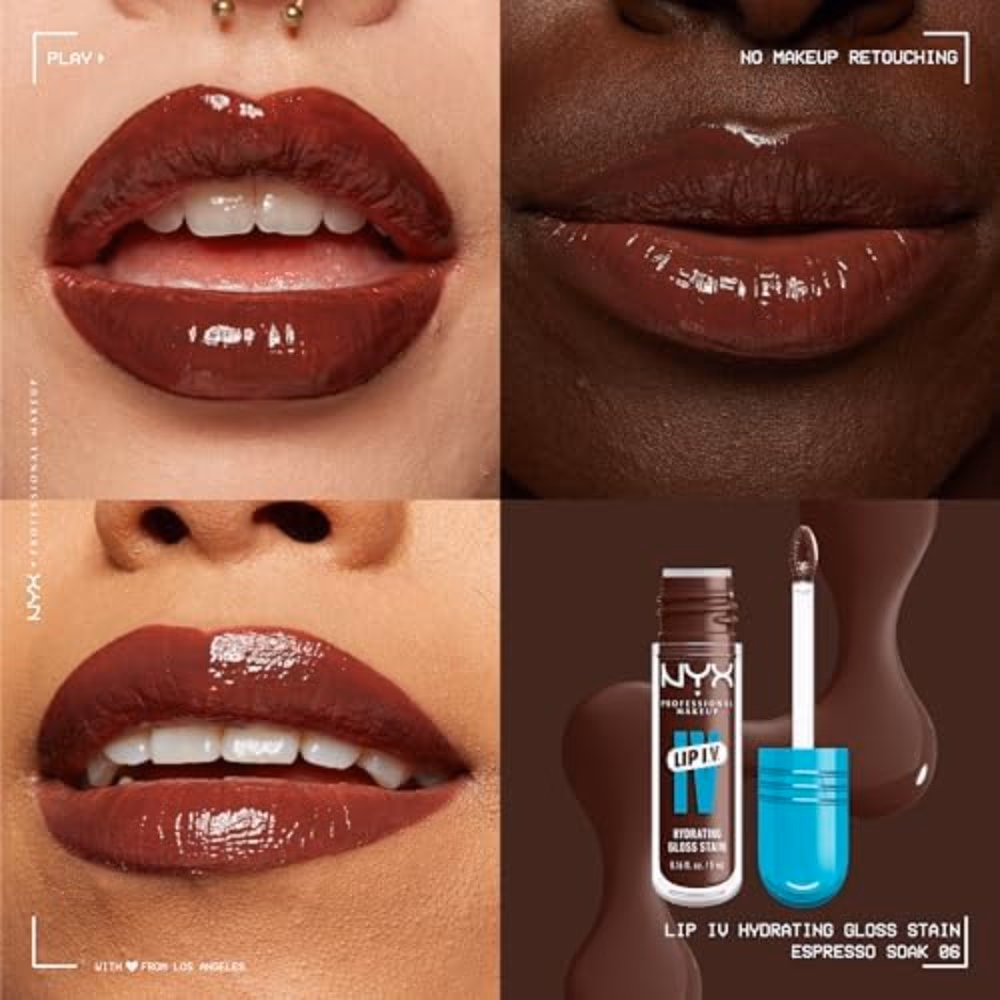 NYX Lip IV Hydrating Gloss Serum Espresso Soak 5ml 2