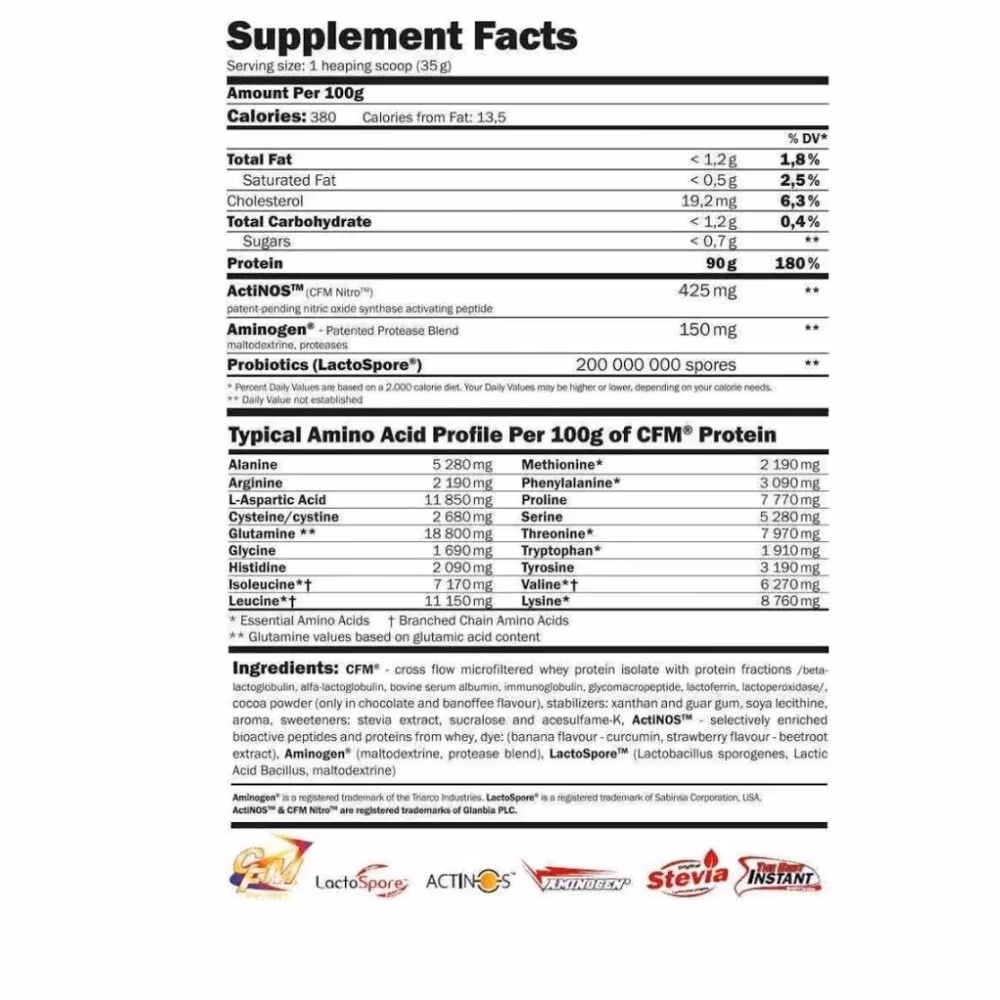 Amix Pure CFM Whey Isolate Vanilla 2kg 3
