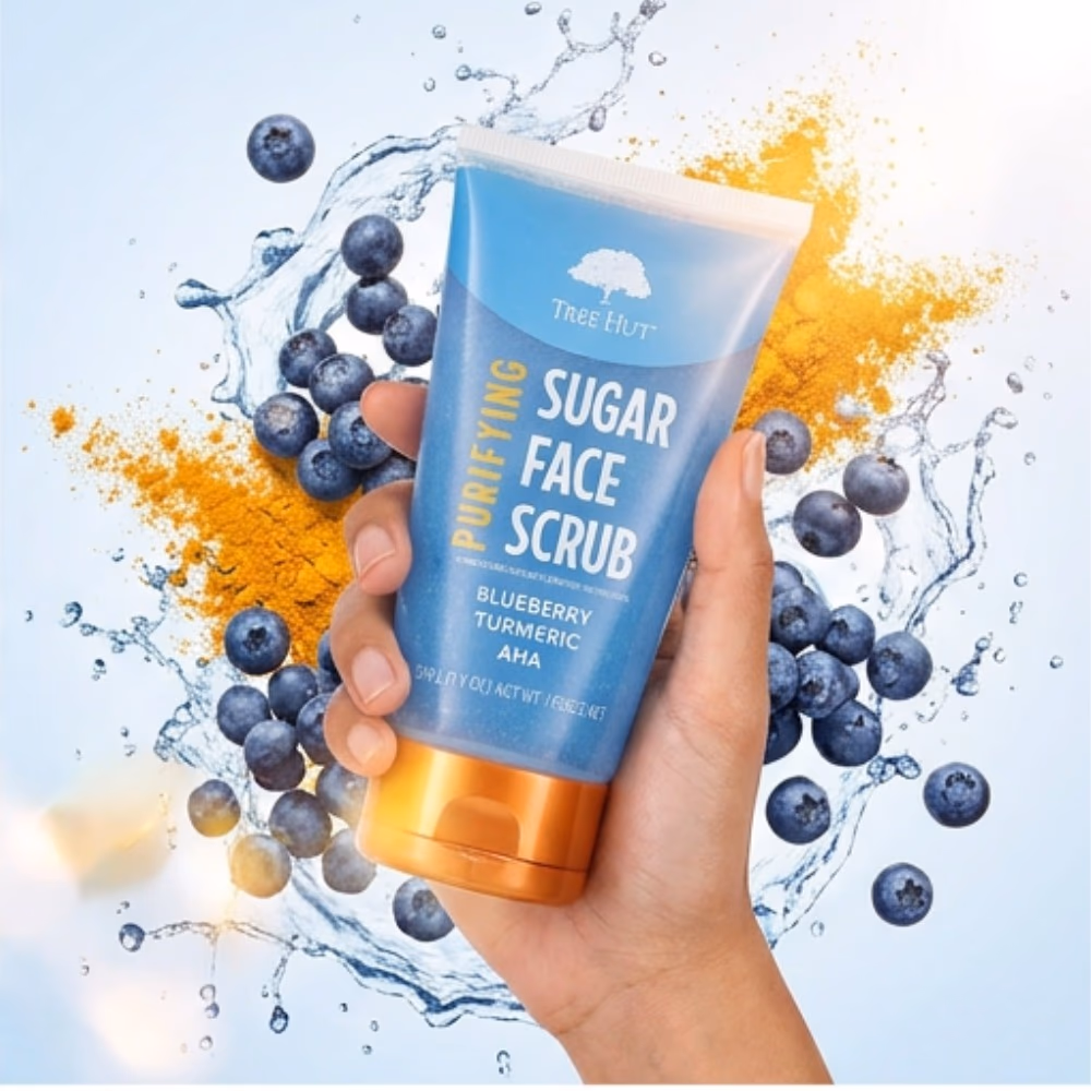 Tree Hut  Blueberry Hydrating Sugar Face Scrub -210 gm 2