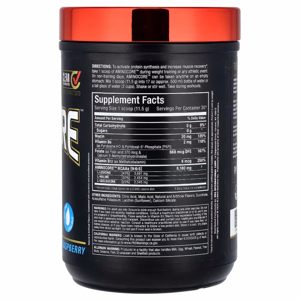 Allmax Aminocore Bcaa Powder Blue Raspberry 315Gm 3