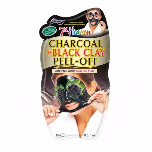 7TH HEAVEN CHARCOAL BLACK CLAY PEEL OFF MASK 10ML