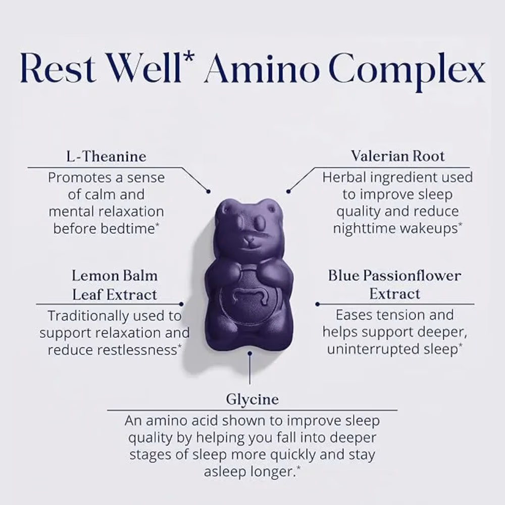 SugarBear Pro Sleep 5-HTP Amino 32 Gummies - 1 Month Supply 3