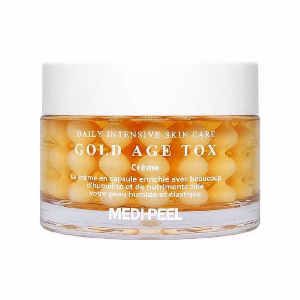 Medi Peel Gold Age Tox Crème Daily Intensive Capsule Moisturizer for Hydrated & Elastic Skin 50g