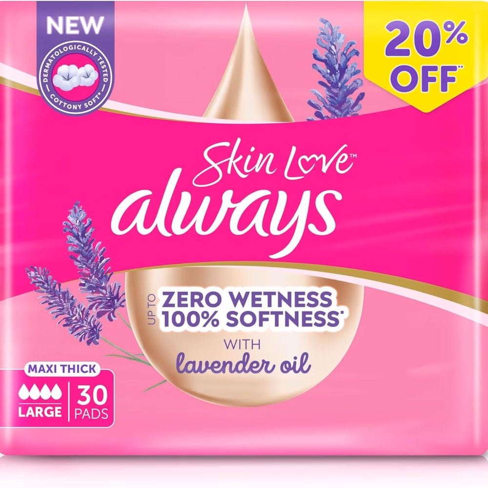 Always Skin Love Maxi Thick Large Pads - 30s 3