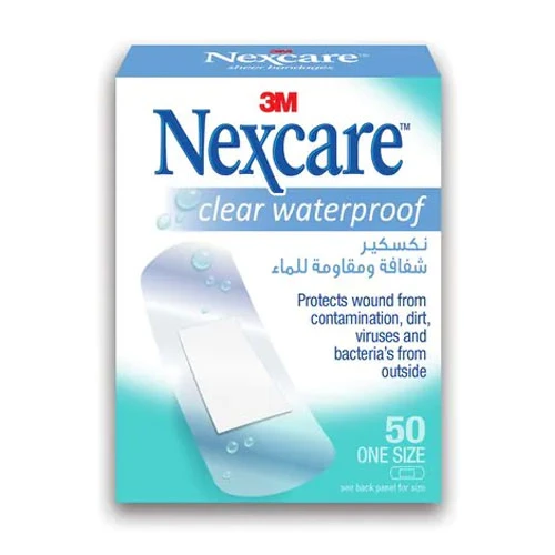 3M Nexcare Clear Waterproof Bandages - One Size - 50 Bandages 1