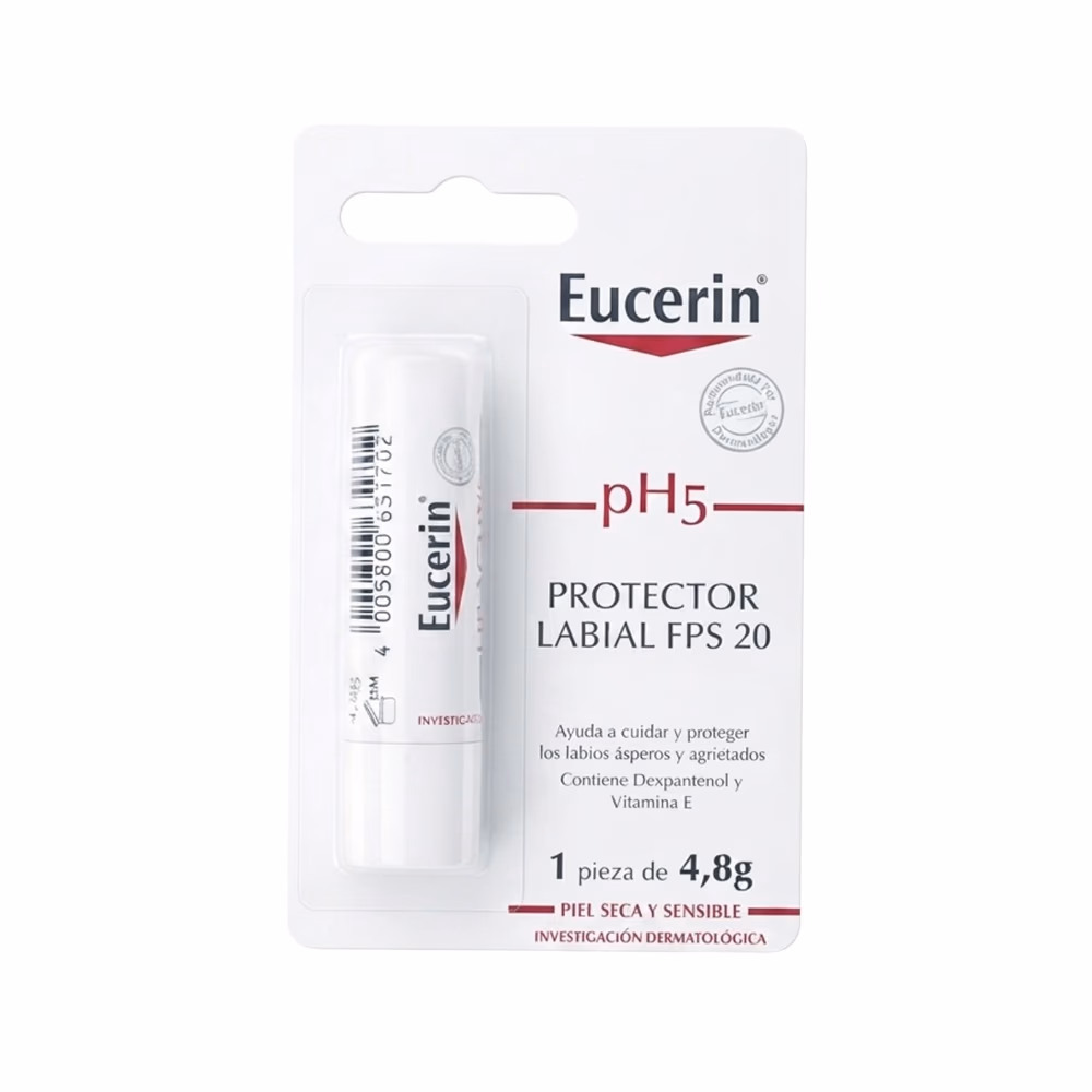 Eucerin pH5 Lip Protection Balm SPF 20 with Dexpanthenol & Vitamin E for Dry, Sensitive Lips 4.8g 1