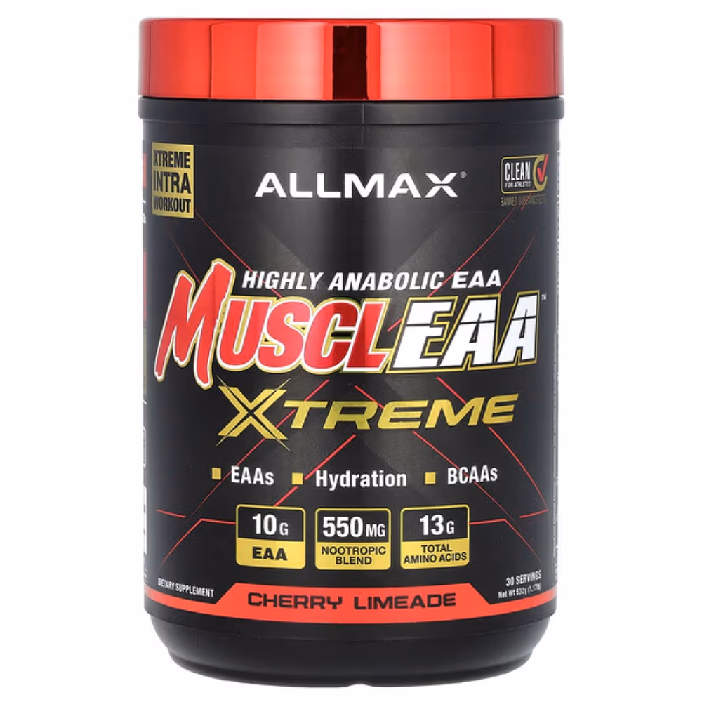 ALLMAX MusclEAA Xtreme Essential Amino Acids Powder with BCAAs and Hydration Complex, Cherry Limeade, 435 g, 30 Servings 1