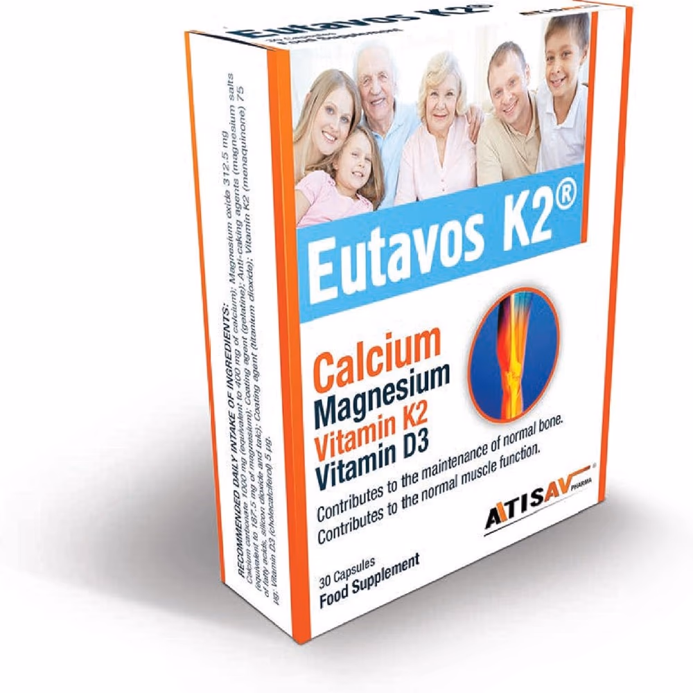 Atisav Eutavos K2 Calcium & Mag K2 Vit D3 30 Capsules 5