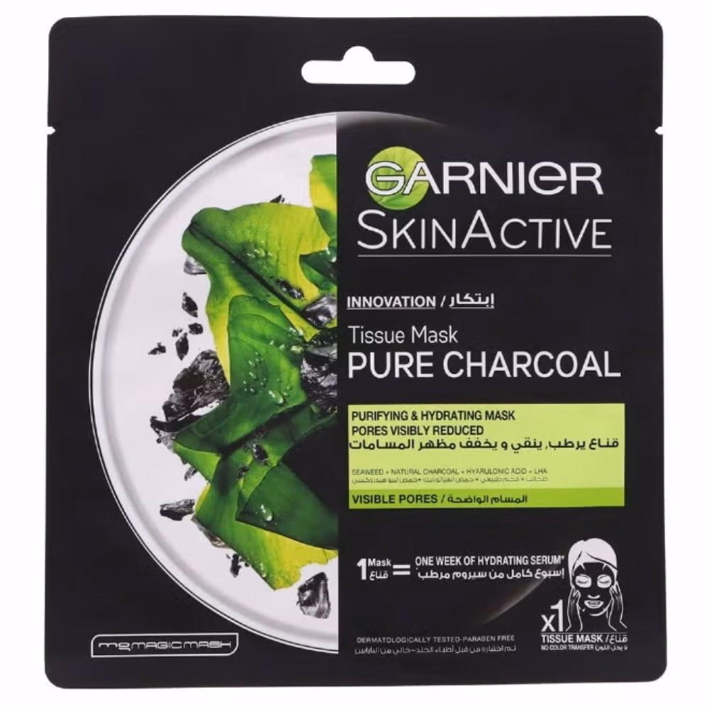 Garnier skinActive Pure Charcoal Tissue Mask 28 gm 1