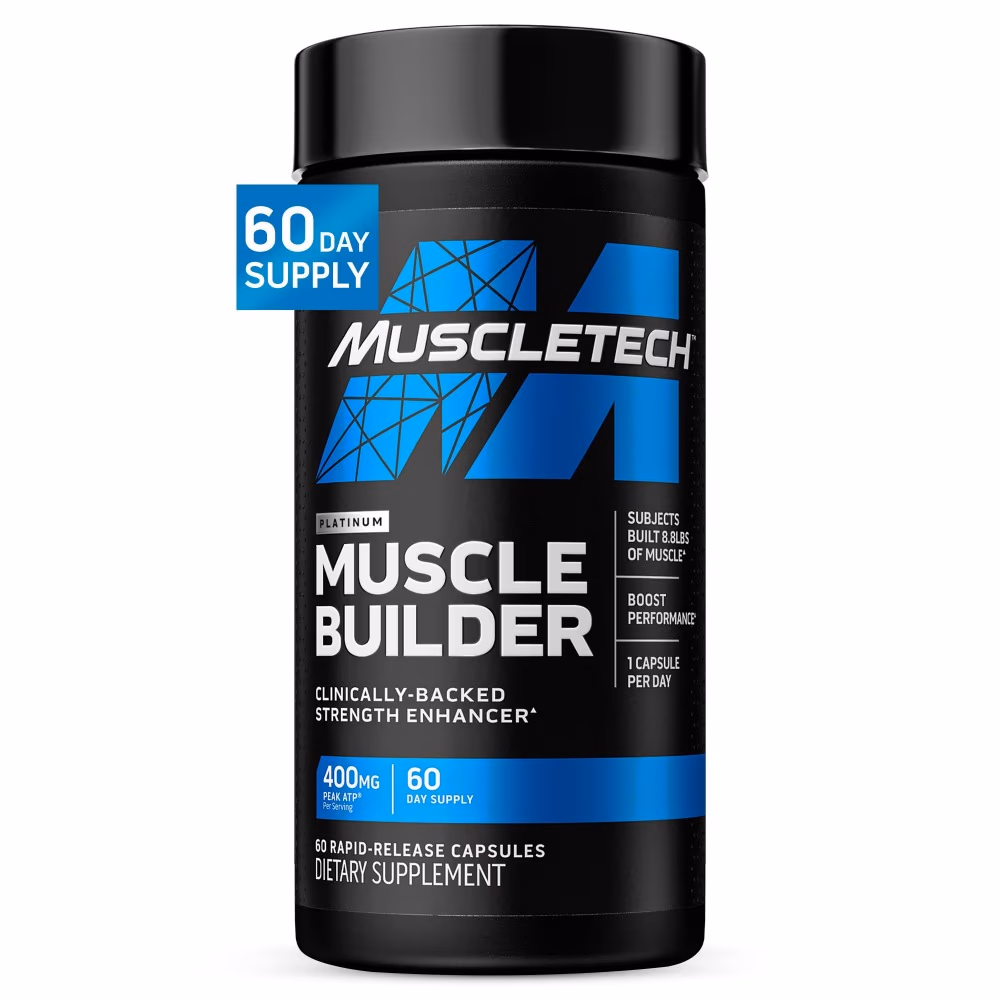 Muscletech Platinum Muscle Builder – Clinically-Backed Strength Enhancer with Peak ATP – 60 Rapid-Release Capsules (60 Day Supply) 1