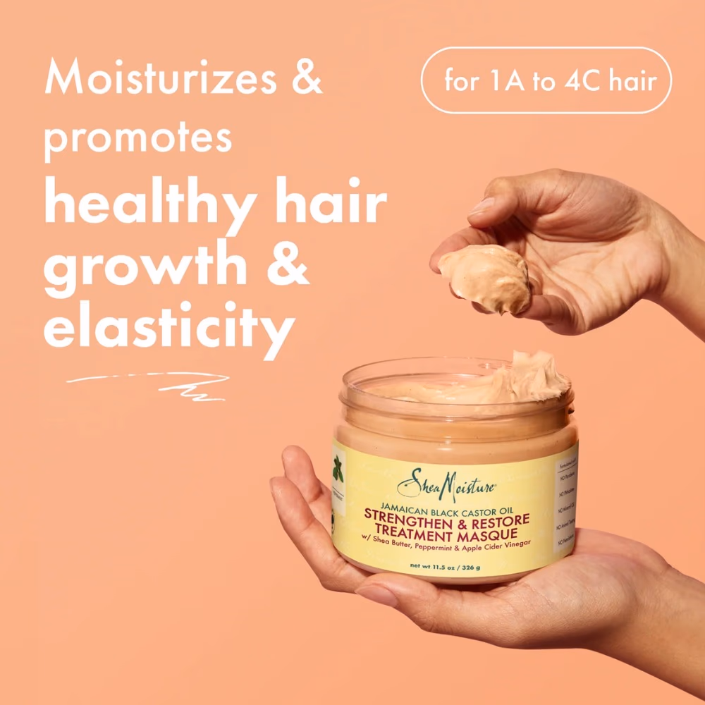 Shea Moisture Jamaican Black Castor Oil Strengthen and Restore Treatment Masque 340g 3