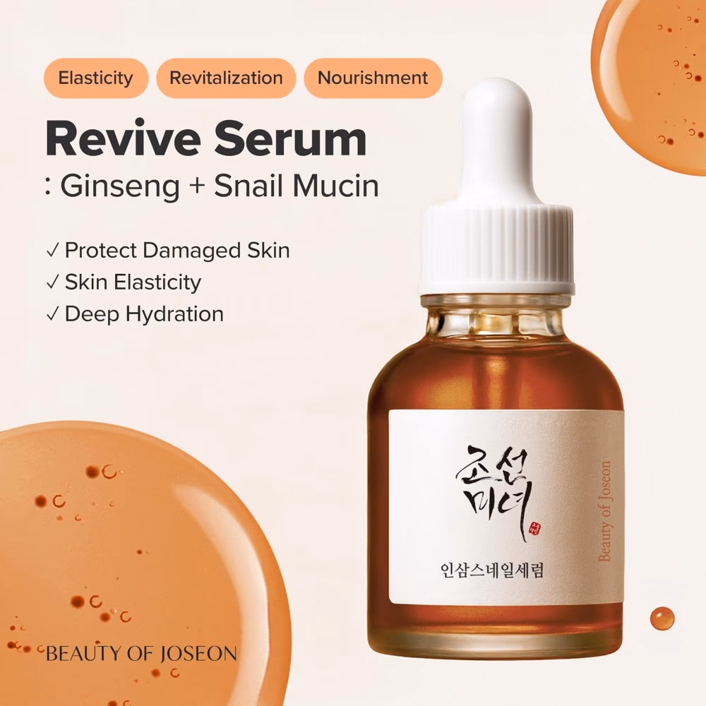 Beauty Of Joseon Revive Serum: Ginseng + Snail Mucin - Revitalizing Serum With Ginseng And Snail Mucin To Boost Elasticity, Heal, And Brighten Skin. 2