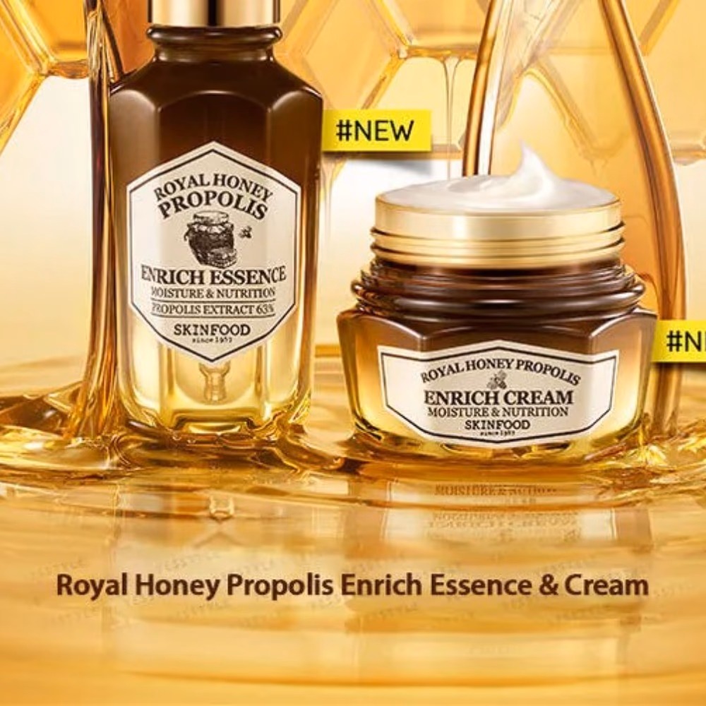 Skinfood Royal Honey Propolis Enrich Essence 50ml – 63% Propolis Extract | Deep Moisture & Nutrition for Dry & Dull Skin 4