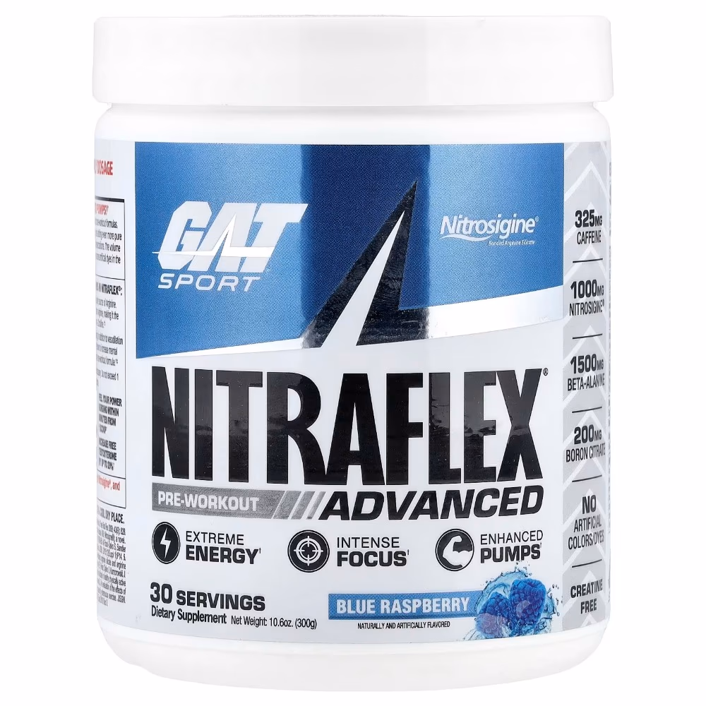 GAT Sport Nitraflex Blue Raspberry 30 Servings