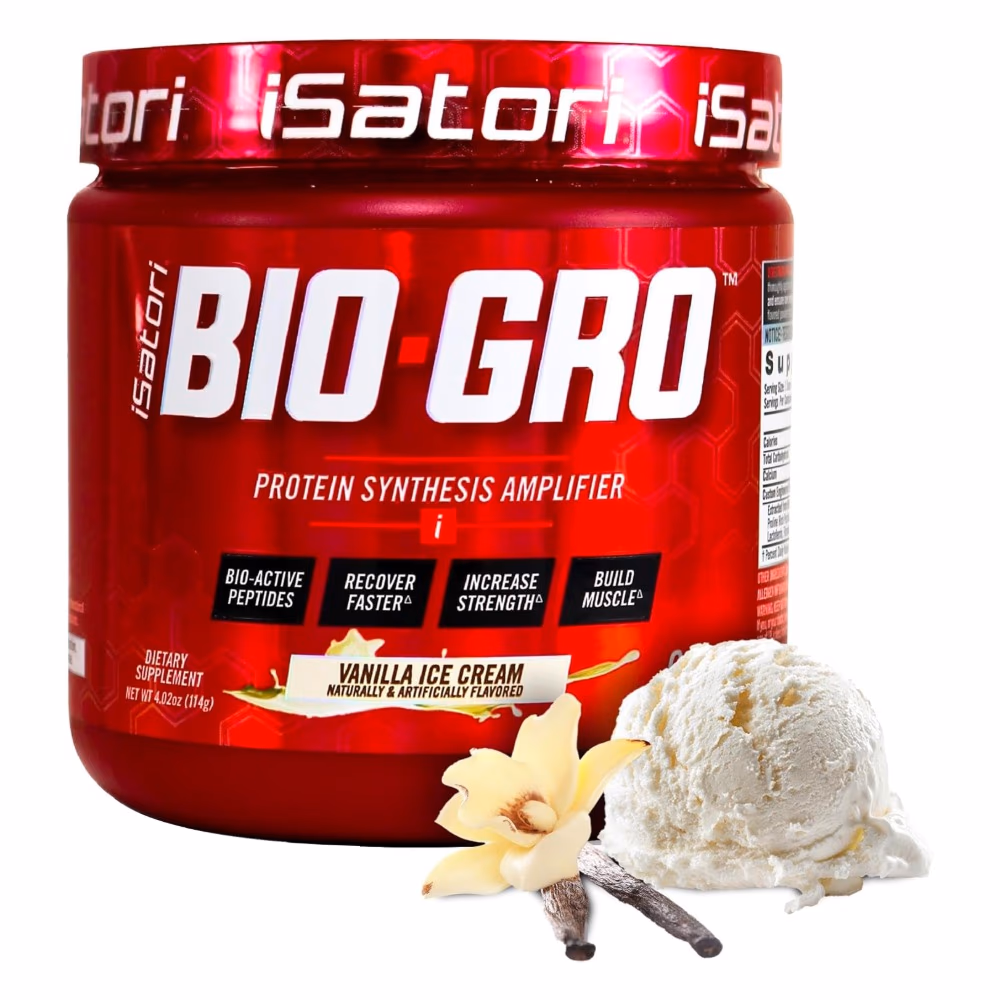 iSatori Bio-Gro – Vanilla – 60 Servings | Bio-Active Peptides Formula for Muscle Growth, Recovery & Strength