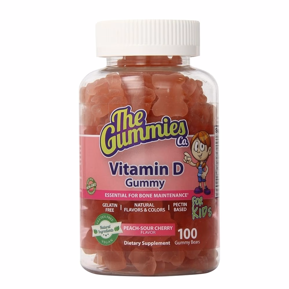The Gummies Kids Vitamin D Peach- Cherry Flavour 100 Gummies
