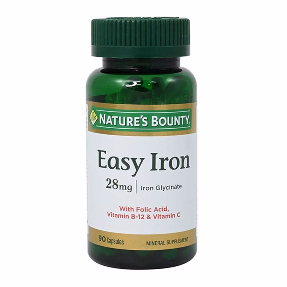Nature's Bounty Easy Iron 28mg 90 Servings 1