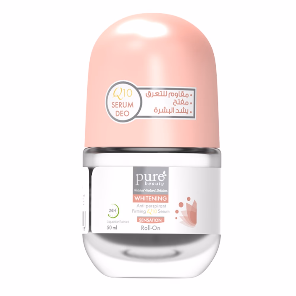 Pure Beauty Sensation Roll-On Whitening Antiperspirant Q10 Serum 1