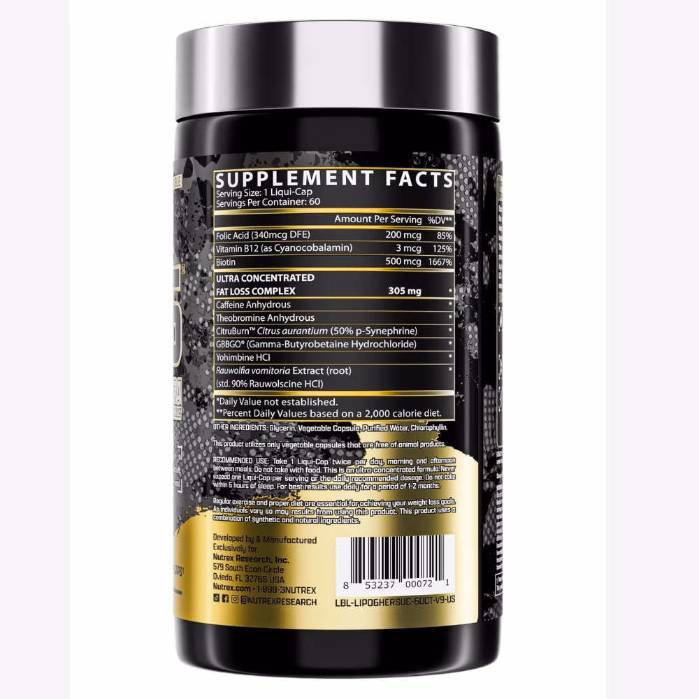 Nutrex Lipo-6 Black Hers – 60 Capsules | Advanced Fat Burner for Women 2