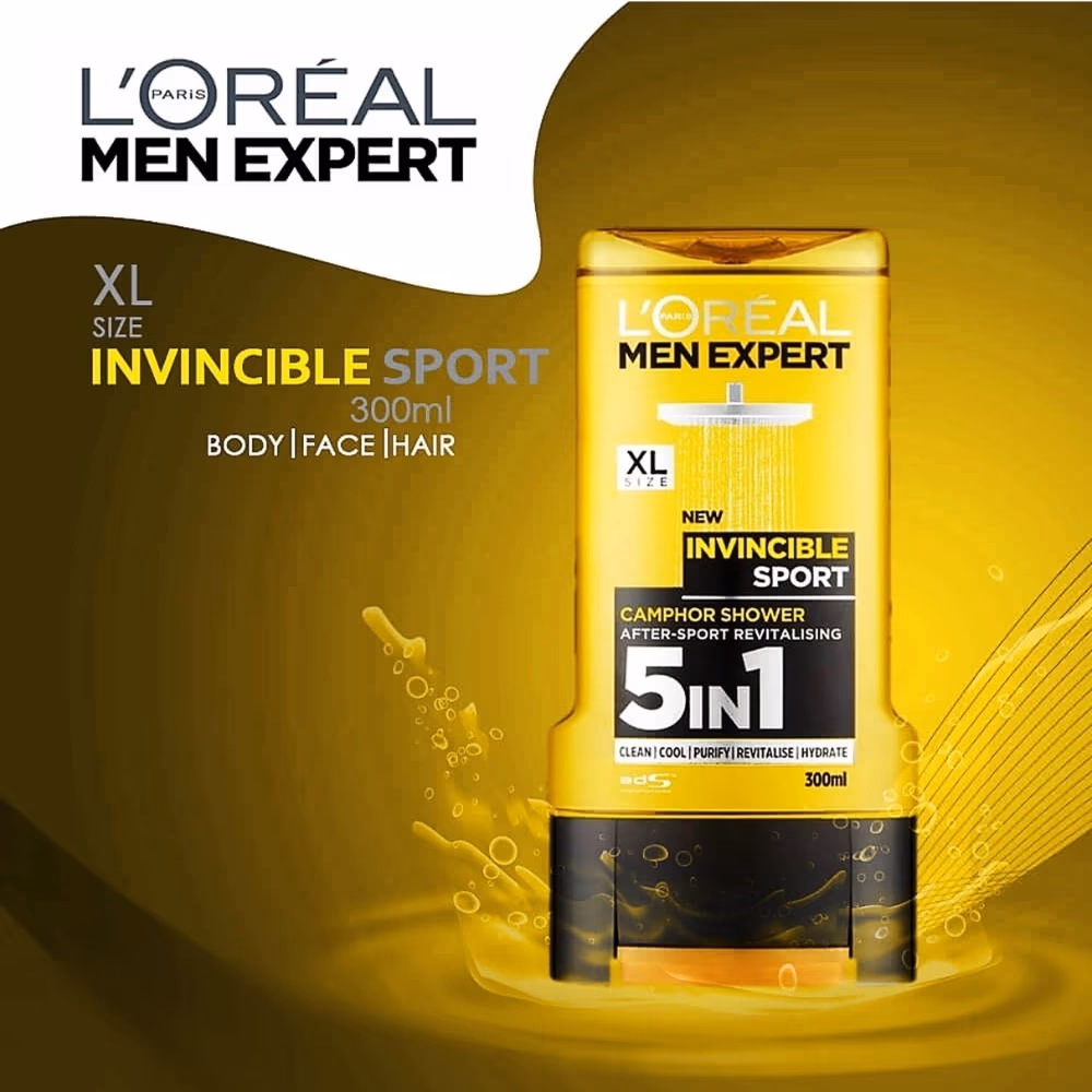 L'Oreal Men Shower Gel Invincible Sport 300ml 4