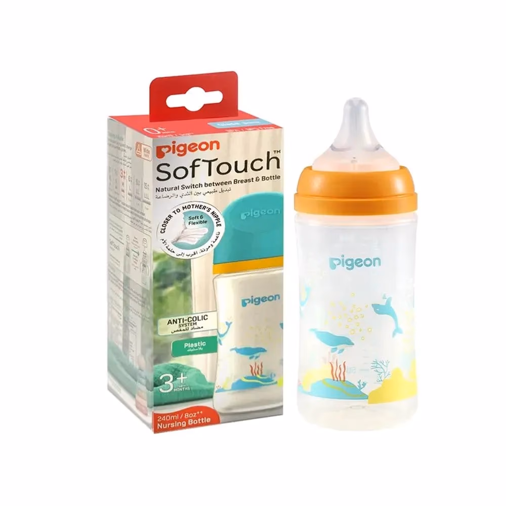 Pigeon SofTouch Plastic Bottle PAB1230 3+ Months 240ml