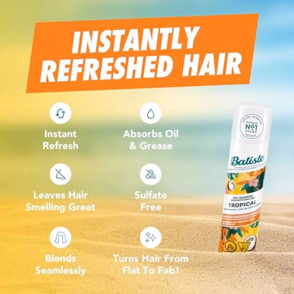 Batiste Dry Shampoo Tropical 200ml 4