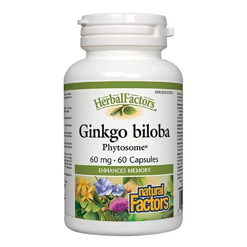 Natural Factors Ginkgo Biloba 60 Mg 60 Capsules