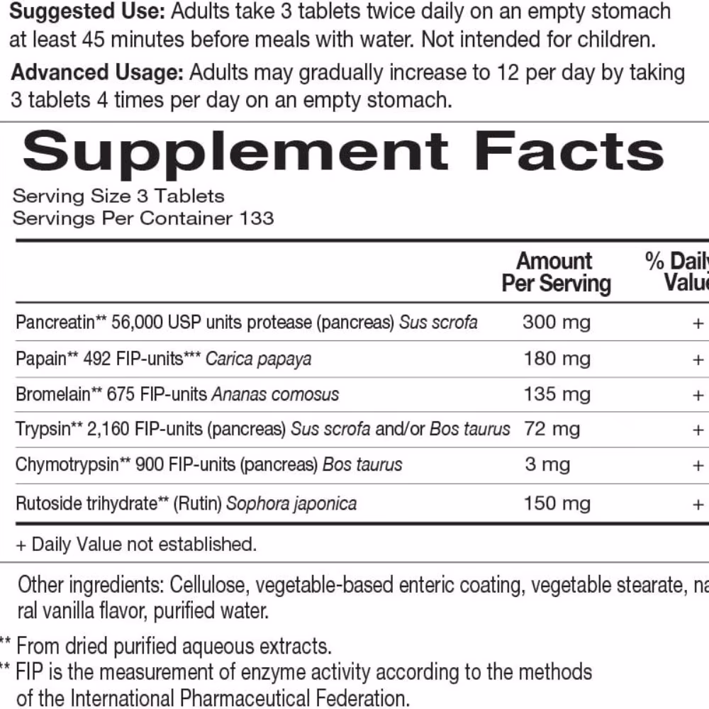 Garden of Life Wobenzym N Joint Health – 200 Tablets  5
