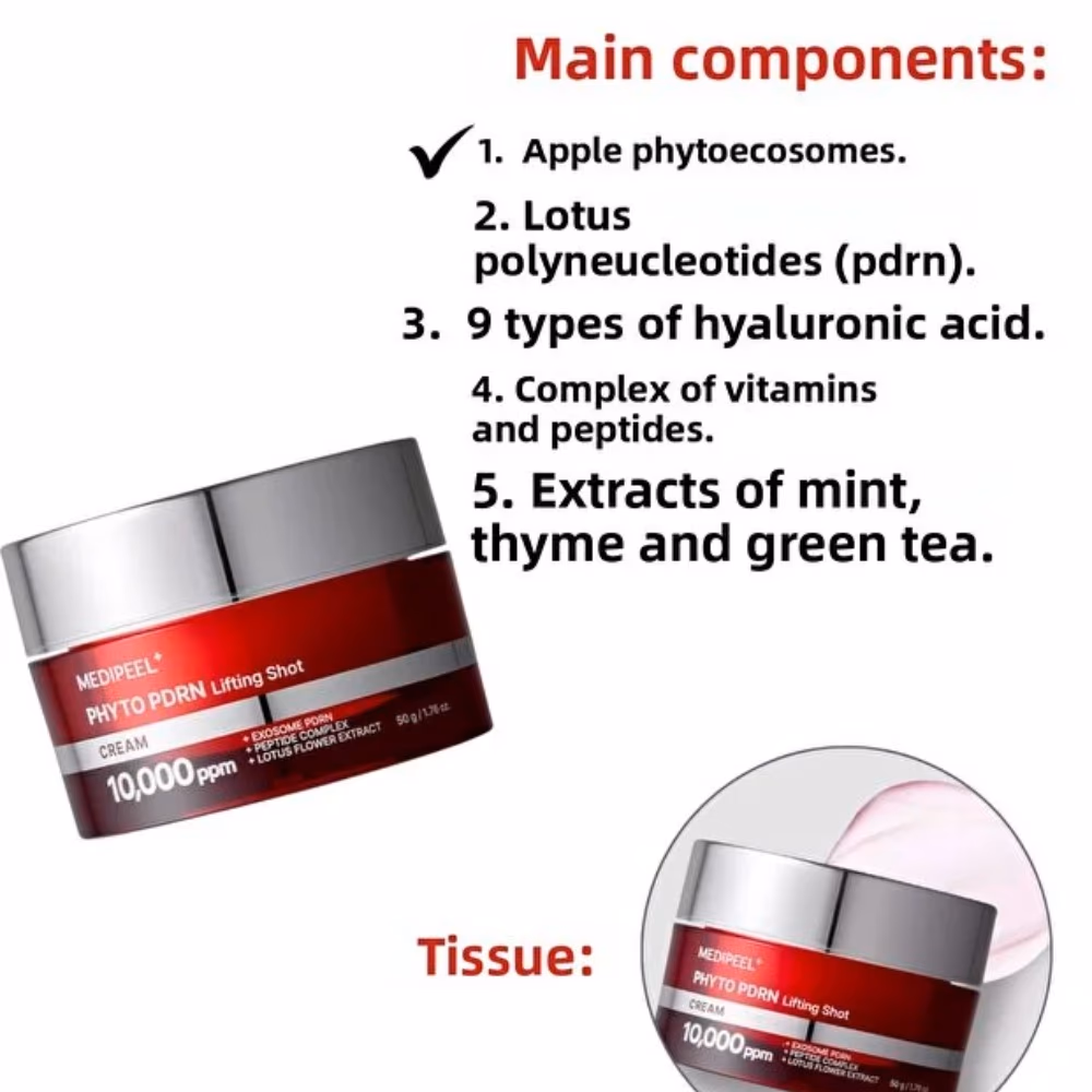 Medi Peel Phyto Ex PDRN Lifting Shot Cream with 10,000ppm PDRN, Peptides & Adenosine 50g 2