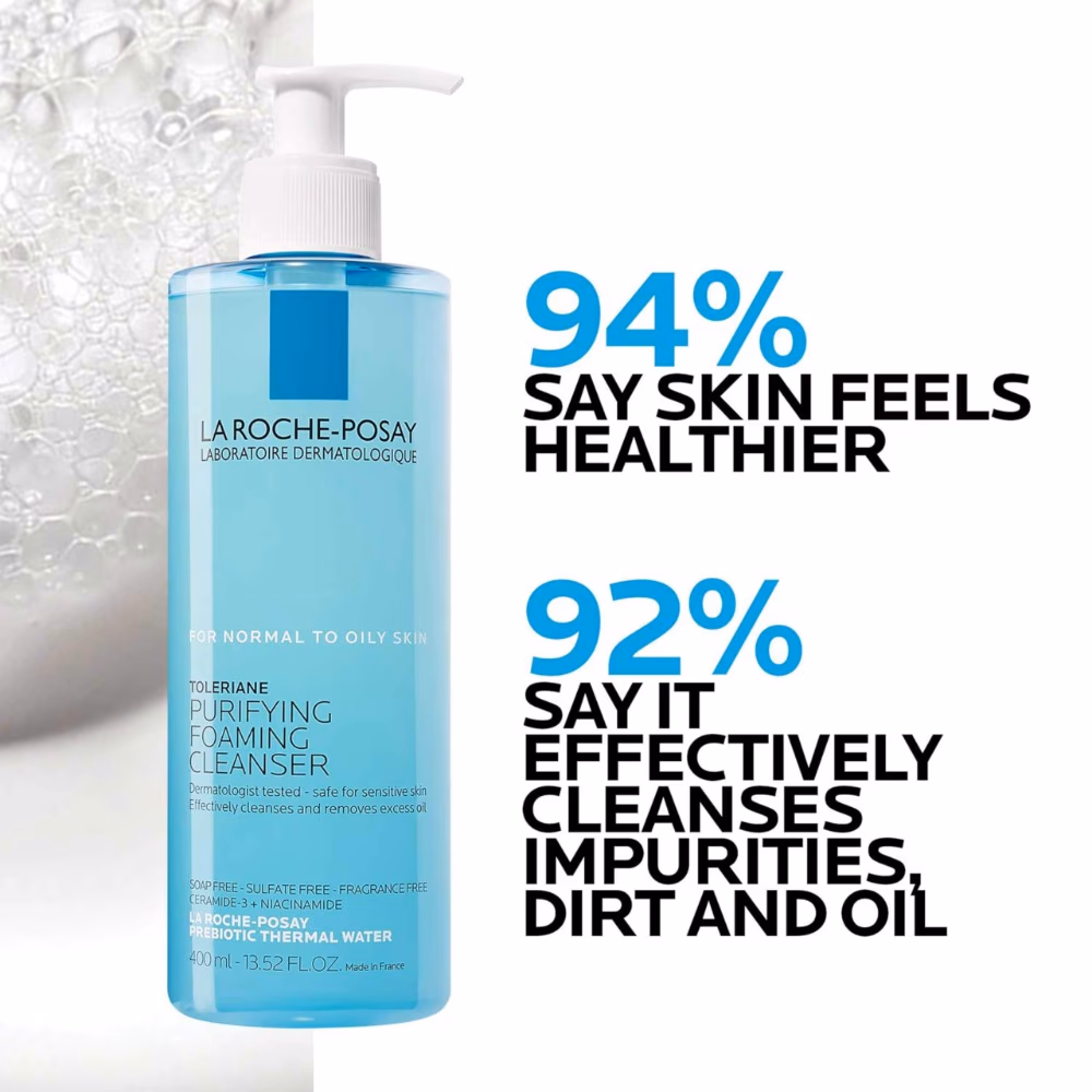 La Roche-Posay Toleriane Purifying Foaming Cleanser, 400ml – Gentle Face Wash for Normal to Oily Skin 3