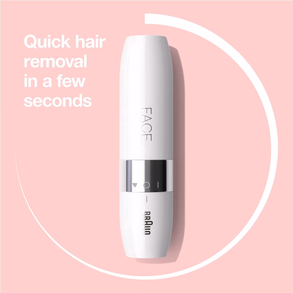 Braun FS1000, Face Mini Hair Remover with Smart Light, White 5