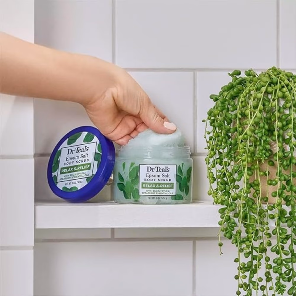 Dr Teal's Epsom Salt Body Scrub, Eucalyptus & Spearmint, 454g 3