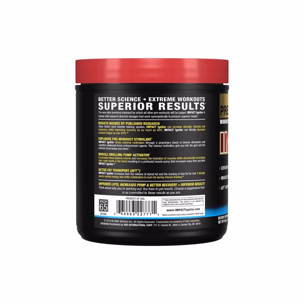 Allmax Impact Igniter 328gm - Fruit Punch Flavor 2