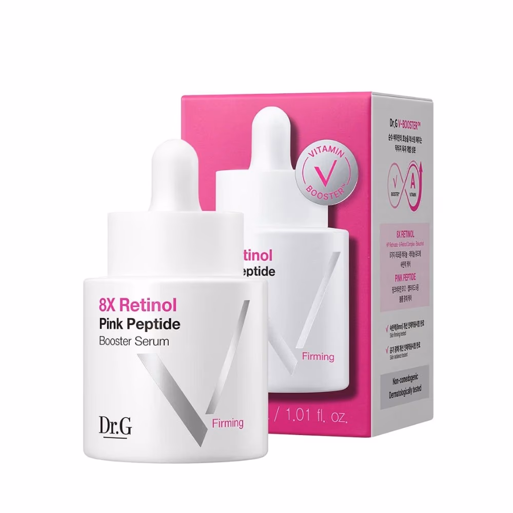 Dr.G 8X Retinol Pink Peptide Booster Serum 30ml – Firming | 8-Layer Liposomal Retinol with Pink Peptide Complex & V-Booster | All Skin Types