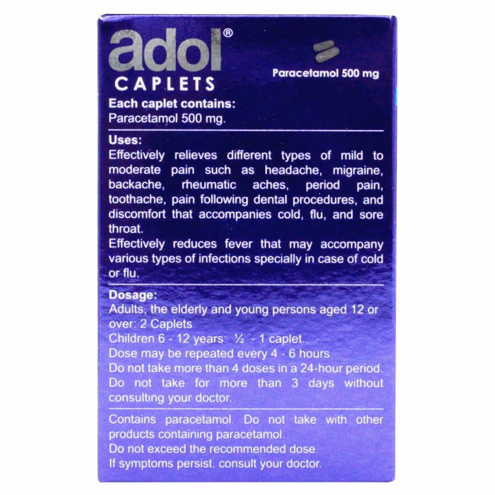 Adol 500mg - 96 Caplets 2
