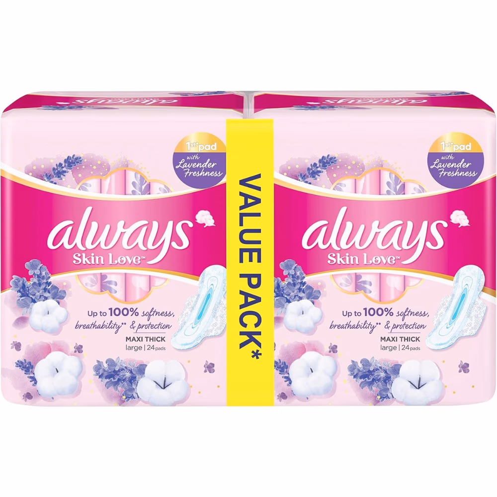 Always Skin Love Lavender Maxi Thick Large -48 Pads 1