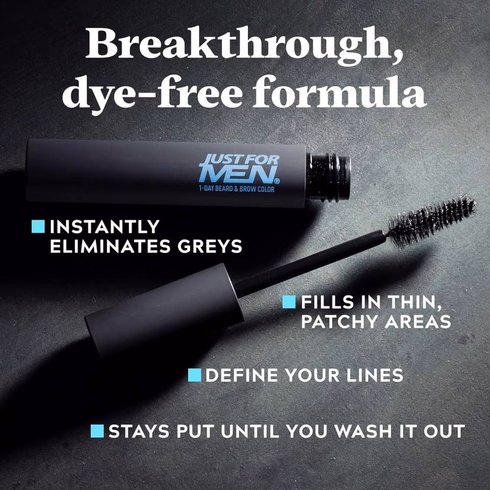 Just For Men One Day Beard and Brow Color Darkest Brown Black 9g 2