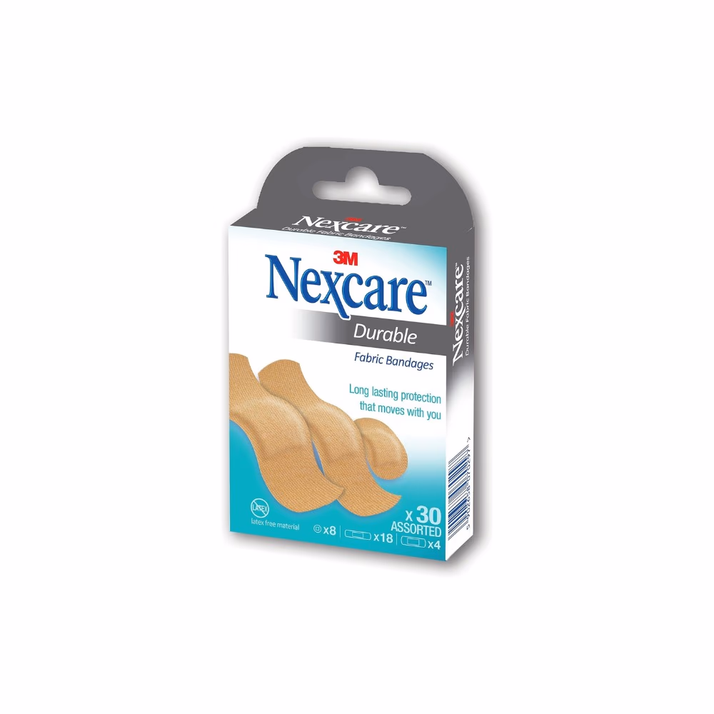 3M Nexcare Durable Fabric Bandages - One Size - 30 Bandages 2