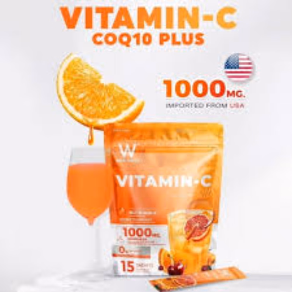 Wink White Vitamin C Cocozyme Q10 Powder Drink, 1000mg Vitamin C with Coenzyme Q10, Multivitamins & Resveratrol, 15 Sachets 3