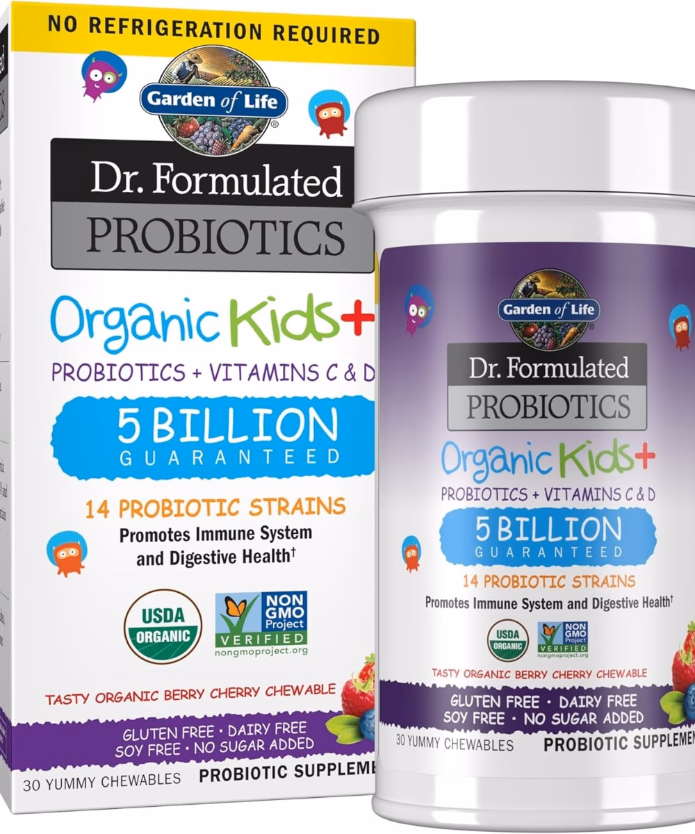 Garden Of Life Dr. Formulated Probiotics Organic Kids+ Cooler Berry Cherry 30 Chewables 1