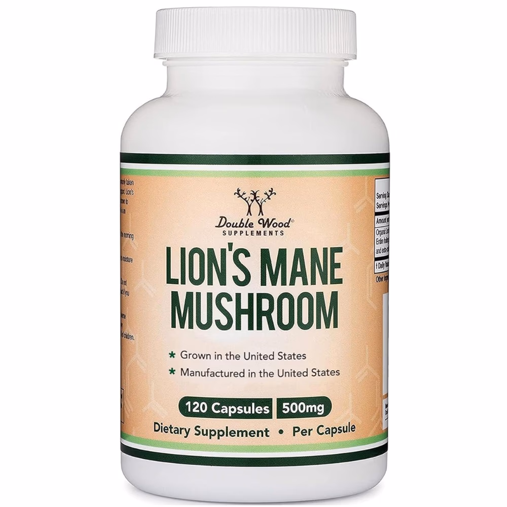 Double Wood Lion’s Mane Mushroom 500mg-120 Capsules