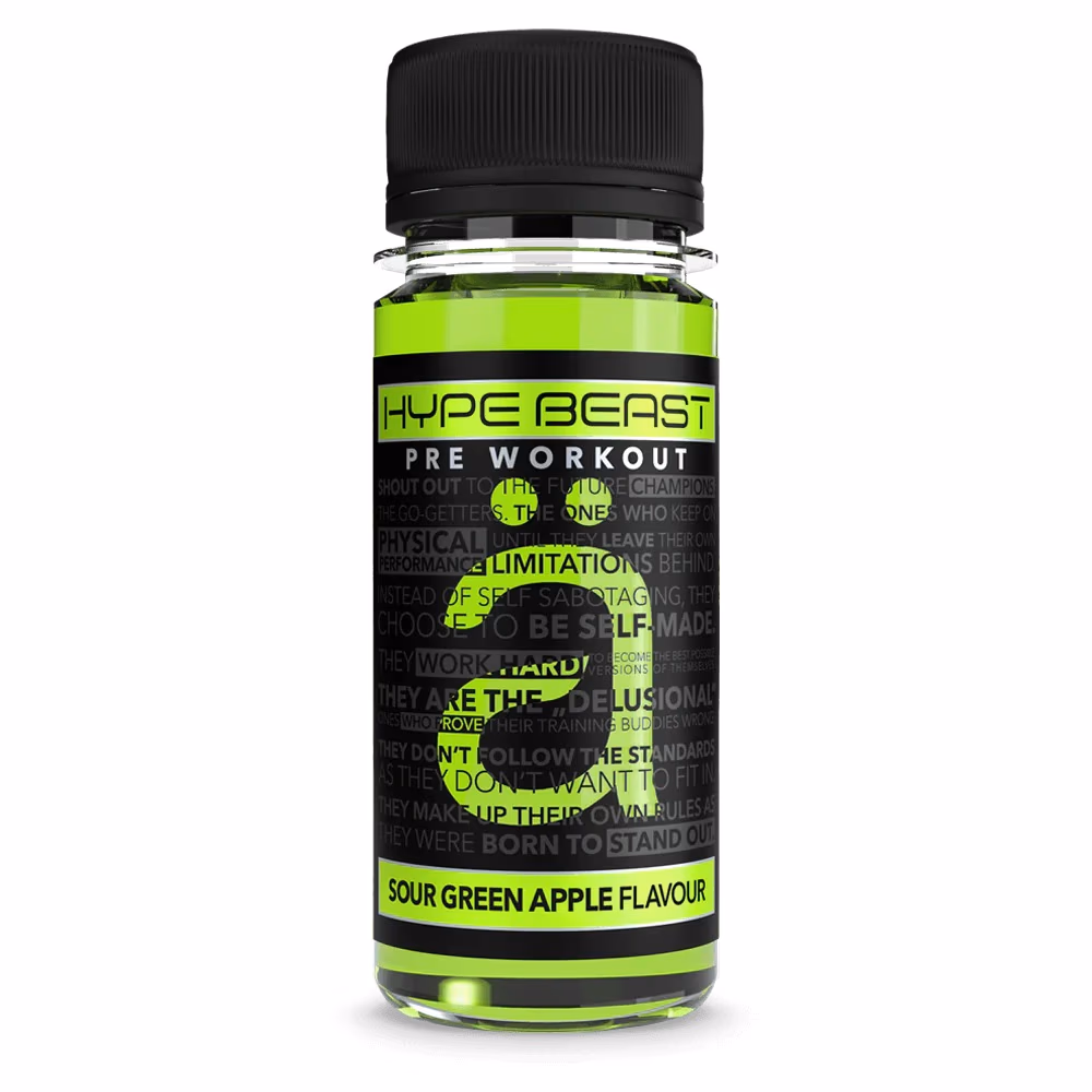 Nano Hype Beast Pre Workout Shot Green Apple 60ml