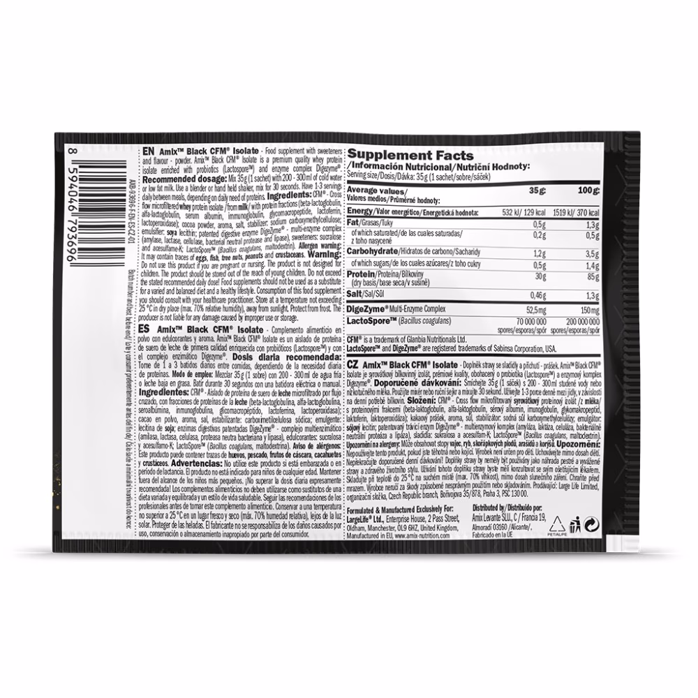 Amix Black Line CFM Isolate Protein Mango Pineapple 35g  2