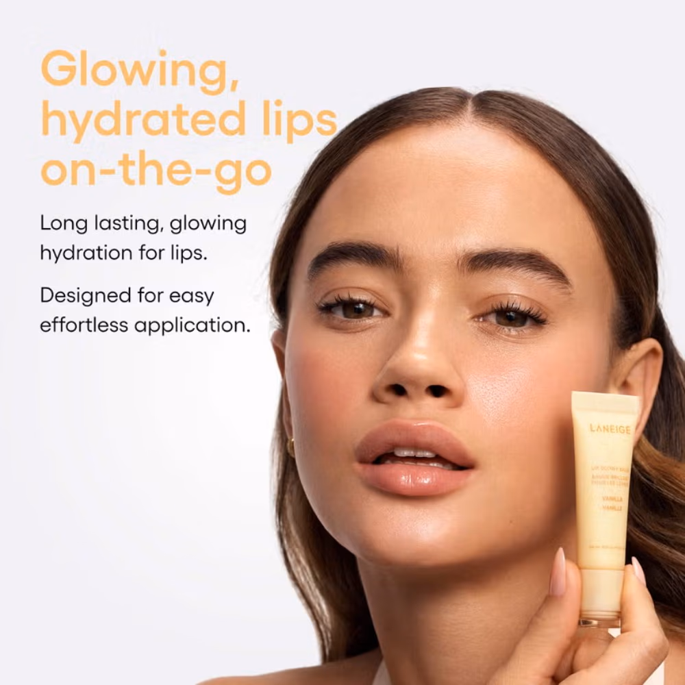 Laneige Lip Glowy Balm Vanilla Hydrating Lip Balm with Shea Butter and Murumuru Seed Butter 10g 2