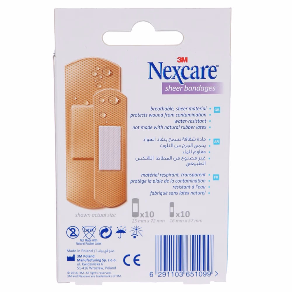 3M Nexcare Sheer Bandages - Assorted Size - 20 Bandages 2